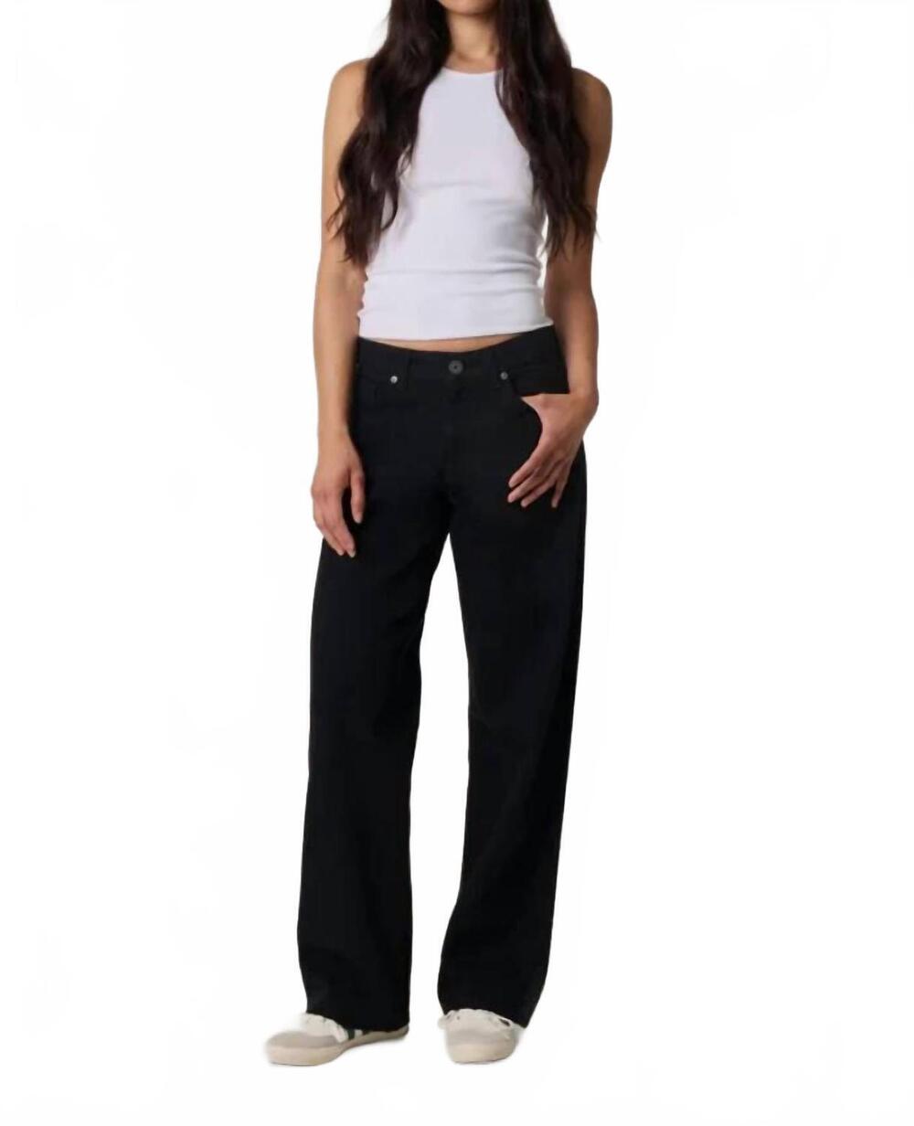 NEW EDYSON paul low rise relaxed straight leg jeans in black